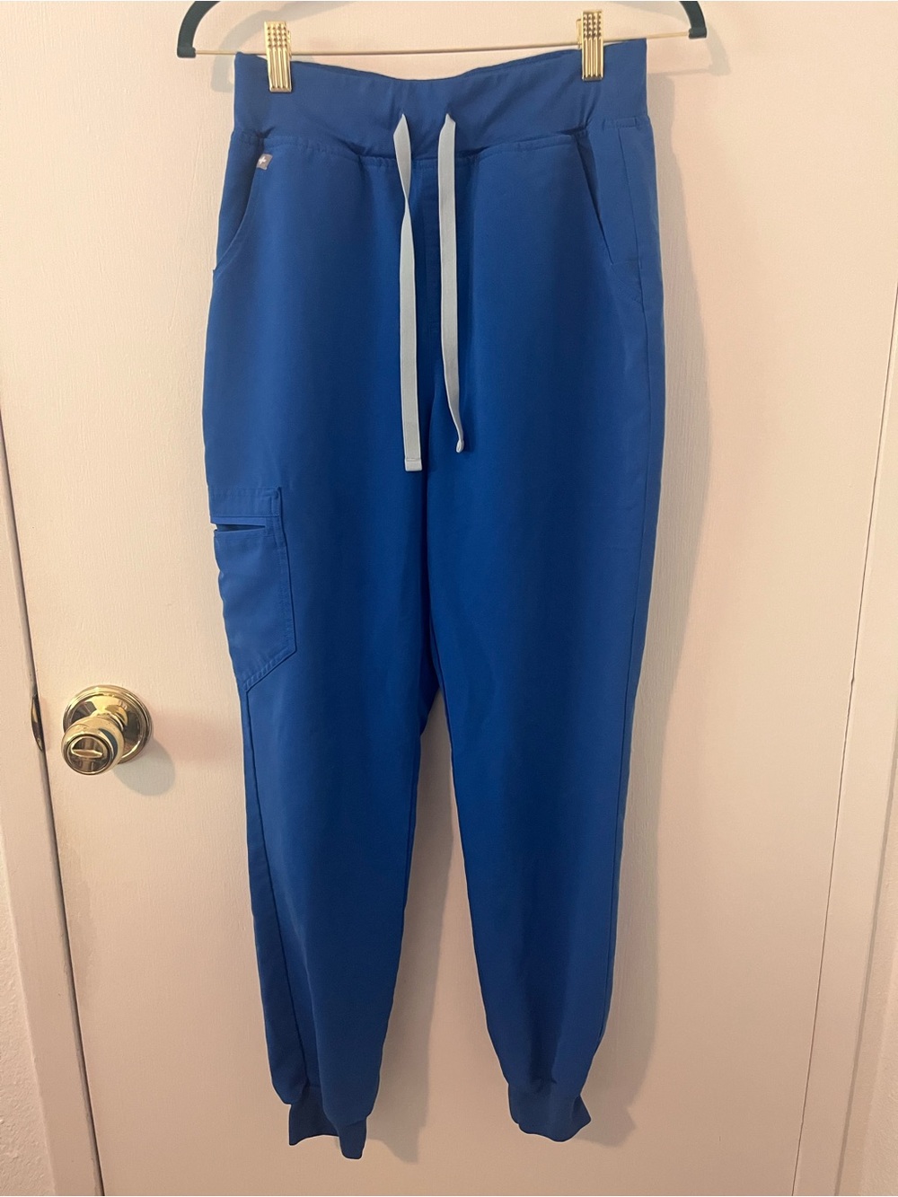 Figs Women’s HW Zamora Blue Drawstring Jogger Scrub Pant S Tall medical nurse